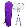 thumbnail image 2 of Colaxi Badminton Rackets Badminton Equipment 1 Pair Badminton Racquets Set Shuttlecock Racket for Couples Family Exercise Lawn Beach Violet, 2 of 8