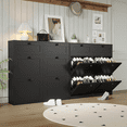 thumbnail image 5 of Richya Black Shoe Cabinet with 4 Flip Drawers,Shoe Racks Storage Cabinet with 2 Drawers for Narrow Entryway, 5 of 7