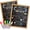 10"W x 11.8"H, variant on First and Last Day of School Sign 10"x12" - Double-Sided Chalkboard with Solid Frame, to School Board for Grades Students, Includes 6 Colorful Dry Erase Liquid Markers