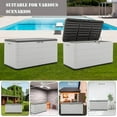 thumbnail image 4 of Horti Cubic 85 Gallon Waterproof Deck Box with Lockable Covers, All-Weather Resistant, Heavy-Duty HDPE, White, 4 of 7
