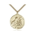 thumbnail image 1 of Gold Filled St. Anthony Pendant 1 3/8 x 1 1/8 inches with Heavy Curb Chain, 1 of 1