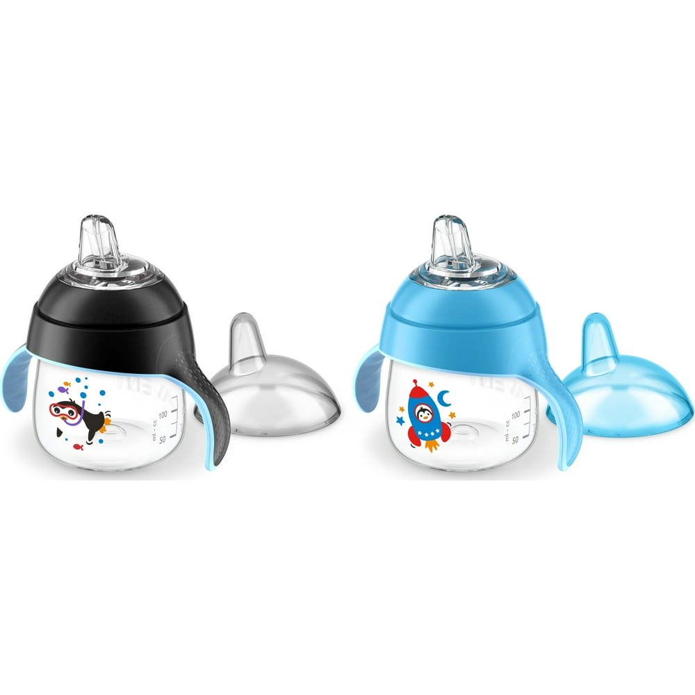 Philips Avent My Little Sippy Cup 7oz 2pk Blue,Black SCF751/25
