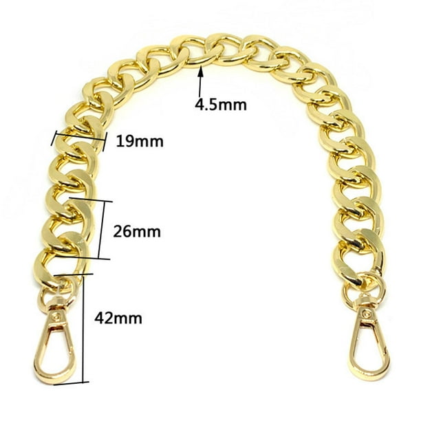 Bunblic 2x 4 Pieces Handbag Chain Straps Bag Strap Replacement Metal Purse Clutches Handles in 7.9 Inches Length for Purse Handbags Crafts