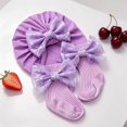 thumbnail image 5 of Miaouyo Newborn Hat and Socks Set, Sequined Bow Soft Casual Baby Girl Accessories, 5 of 7
