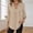 Khaki, variant on DuoJiaJ Women Solid Casual Button V Neck Pocket Long Sleeve T Shirt Top Women's Linen Shirts Black L