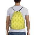 thumbnail image 4 of Defioc Gold Pineapple for Drawstring Backpack Sports Gym Bag for Women Men Children Adult Sackpack Yoga Bag for Wet Swimming,Gym,and Workout Gear -Medium, 4 of 9