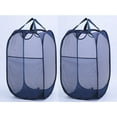 thumbnail image 5 of TechWonder Mesh Pop Up Laundry Basket With Side Pocket - Dark Blue, 5 of 6