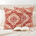 thumbnail image 3 of Burnt Orange Boho Outdoor Waterproof Pillow Covers, Ethnic Geometric Southwest Decorative Square Throw Pillowcase Sofa Cushion Sham for Patio/Couch/Chair, 18"x18" 2 Pack, 3 of 8