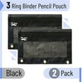 thumbnail image 3 of Mr. Pen - Black Pencil Pouch, 2 Fabric Pencil Pouches, Binder Pockets, Black Pencil Case, Binder Pouch, 3 of 9