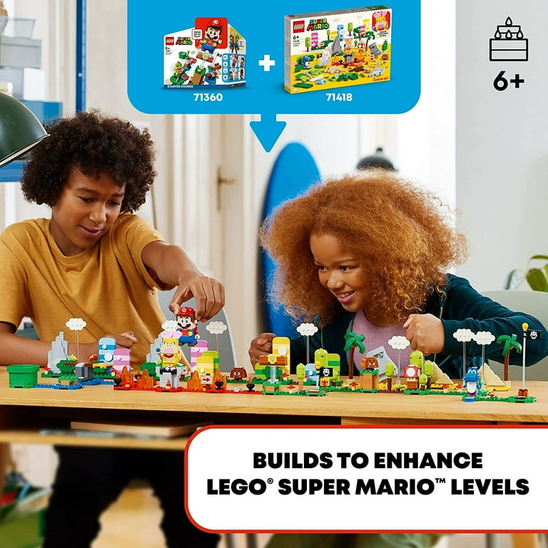 LEGO Super Mario Creativity Toolbox Maker Set 71418, Create Your Own Levels  with Figures, Grass, Desert and Lava Builds, Starter Course Expansion, Toy  Gift Idea for Kids 6 Plus 