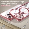 thumbnail image 6 of Magnetic Case for iPhone 15 Pro Max Case Protective Clear Silicone Cute Soft TPU Luxury Glitter Bling Phone Cases with MAGSAFE Charging for iPhone 15 Pro Max Glitter Blue, 6 of 11