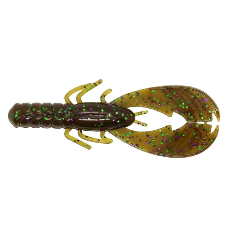 X Zone Fishing Lure 10317 4 Muscle Back Craw Peanut Butter and Jelly 8 Per  Pack