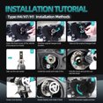 thumbnail image 2 of Bombilla De Faro Led Bombilla antiniebla Q3 10000LM Car High Low Beam 60W 6000K Super brillante (880/881/H27) Sywqhk Accesorios para autos y motos, 2 of 8