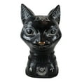 thumbnail image 2 of Black Cat Bust With Eye And Alchemy Symbols Figurine, 2 of 6