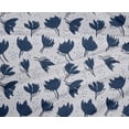 thumbnail image 4 of oneOone Polyester Lycra Navy Blue Fabric Florals Craft Projects Decor Fabric Printed By The Yard 56 Inch Wide, 4 of 4