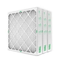 Pamlico Air 20x25x4 MERV 8 Pleated AC Furnace Air Filters. 3 Pack. (Actual Size: 19.5 x 24.5 x 3.75 Inches)