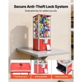 thumbnail image 6 of VEVOR Gumball Machine for Kids, 25" Height Home Vending Machine, PS Bouncy Balls Dispenser, Hold 230 Capsule Toys, Rectangle Bubble Gum Machine for Game Stores, Coin Operated Gumball Bank, Red, 6 of 9