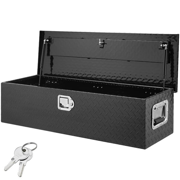 Caja de herramientas VEVOR para camión, aluminio de alta resistencia, 39 x 13 x 10 cm, color negro