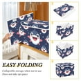 thumbnail image 4 of Cute Shark on Dark Large Storage Bins with Linen Collapsible Lid Storage Box 16.7 x 12.6 x 11.8in, 4 of 7