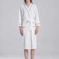 thumbnail image 6 of NOLDARES Mens Robe Cotton Terry Cloth Bathrobe Soft Towel Bath Robe(White,L), 6 of 9