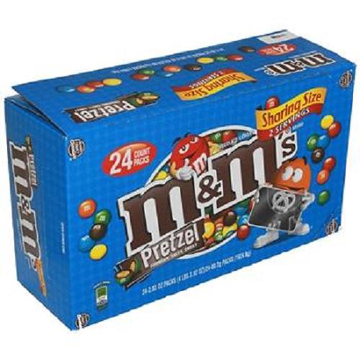 Product Of M&M, King Size Pretzel Chocolate, Count 24 (2.83 oz