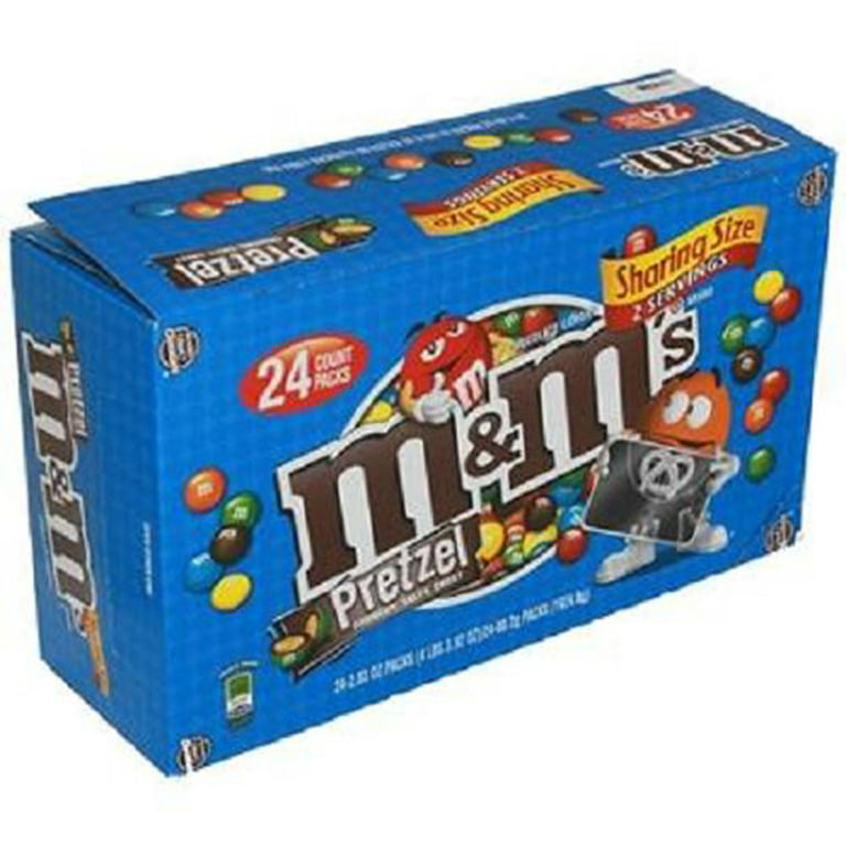 M & M Chocolate Candies, Pretzel, Sharing Size - 24 pack, 2.83 oz packs