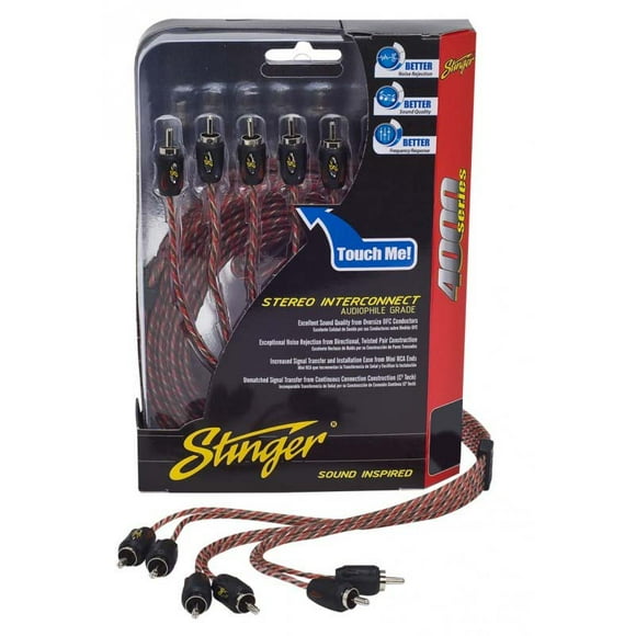 Stinger 17 Pieds 4000 Series 6 Canaux Rca Directionnel Torsadé