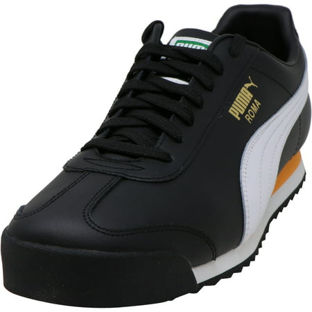 Puma Men's Roma Classic Vtg Black / White Ankle-High Leather Sneaker ...