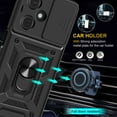 thumbnail image 6 of FIEWESEY for One Plus Nord N30 5G Case,Shockproof with 360 Degree Ring Stand & Slide Lens Cover & Support Magnetic Car Mount for One Plus Nord N30 5G(Black), 6 of 6