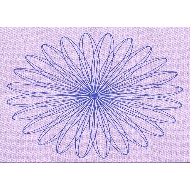 Ahgly Company Machine Washable Indoor Rectangle Transitional Purple Mimosa Purple Area Rugs, 5' x 8'