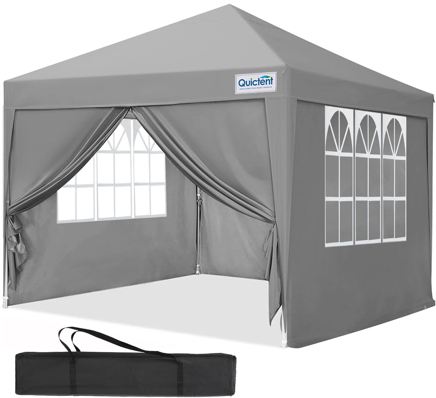 Quictent 7.8x7.8FT Pop Up Canopy Tent Adjustable Height Instant