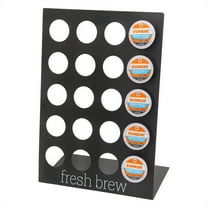 AuldHome Design Contemporary Coffee Pod Stand (Black); Enamelware Coffee Pod Holder, K-Cup Compatible