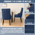 thumbnail image 2 of LKJYER Wingback Side Chair Cover Slipcover Velvet Stretch Arm Chair Protector Accent Chair Cover Slipcover Washable Upholstered Arm Dining Chair Covers for Dining Living Room Banquet Decor, 2 of 8