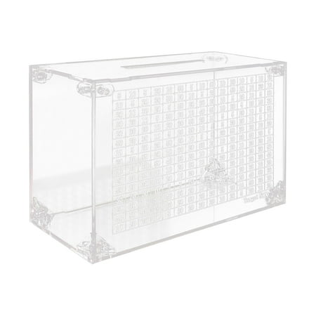 RUIG Piggy Bank for Adults, ?Clear Acrylic 1000 -5000 -10000-Coin Savings Challenge Box - Lockable Money Storage with Digital Counter & USB Port, Budget Tracker for Cash/Checks (9"x6")?