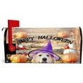 thumbnail image 2 of Coolnut Magnetic Mailbox Cover, Halloween Golden Retriever Dog Playing Post Mail Box Cover Mail Wraps Cover, Standard Size 20.7" L x 18" W, 2 of 5