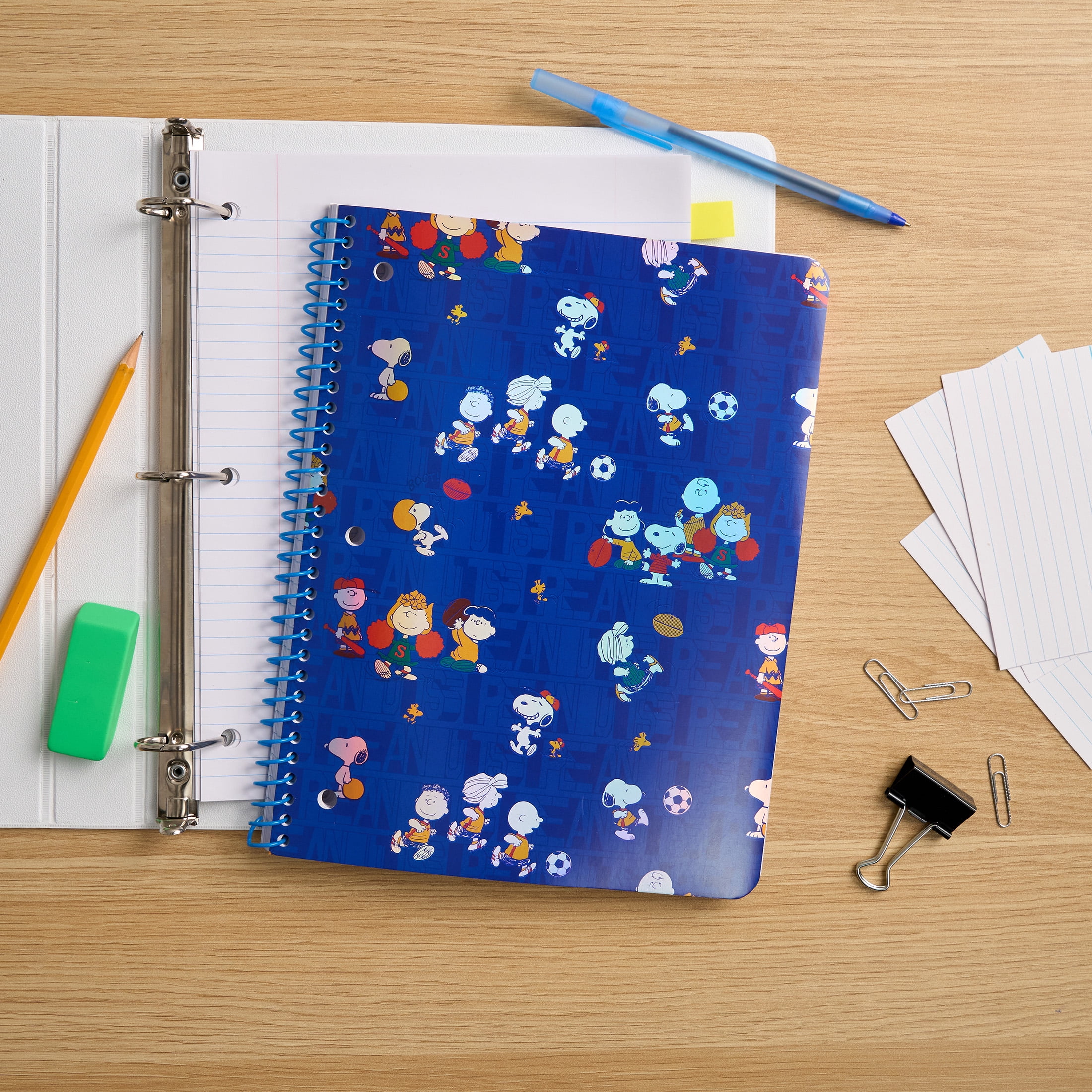 Peanuts 1-Subject Spiral Notebook, Wide Ruled, 80 Sheets, for Students