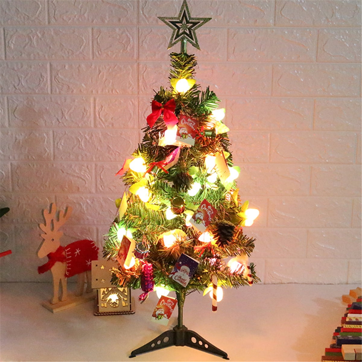 Mini Christmas Tree Tabletop Artificial Small Mini Christmas Tree Ornaments Xmas