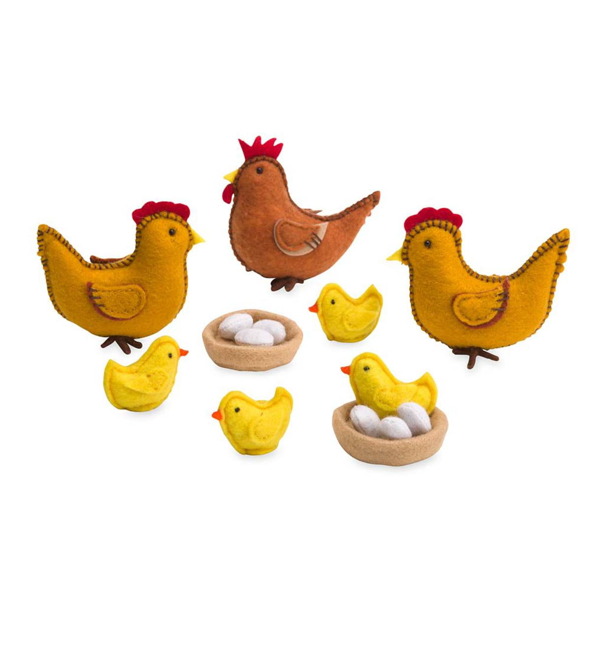 Felt Chickens Play Set