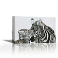 thumbnail image 1 of Zebra - Contemporary Fine Art Giclee on Canvas Gallery Wrap - wall décor - Art painting - 27 x 18 Inch - Ready to Hang, 1 of 2