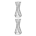thumbnail image 1 of Bewildely Soporte de hierro para plantas de aire, diseño hueco, soporte de estilo Simple, estante para Hotel de oficina, maceta de jardinería, Negro 2piezas, 1 of 6