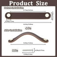 thumbnail image 2 of 4sets 4 Pack 6.6 Inch Genuine Leather Cabinet Handles Drawer Pulls Kitchen Wardrobe Door Knobs Soft Leather Hardware Dresser Decorative Handle with Screw for Furniture Cupboards (Coffee) Coffee, 2 of 9