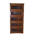 thumbnail image 3 of Mission Craftsman Style Oak Barrister Bookcase - 5 Stack - Walnut, 3 of 15