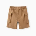 thumbnail image 3 of PatPat Boys Shorts Summer Solid Color Casual Pants with Pockets Sizes 5-12, 3 of 6