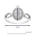 thumbnail image 5 of Vir Jewels 1/2 CTTW Lab Grown Diamond Engagement Ring in Sterling Silver Prong Size 6, 5 of 8
