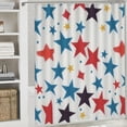 thumbnail image 6 of ONETECH Star Pattern Shower Curtain Set with Hooks - Home Bathtubs Bathroom Curtain Decoration - Multiple Sizes - 100% Polyester Fiber 69x72, 6 of 7