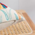 thumbnail image 2 of Housse de Coussin Boho avec Pompons, Imprimé Géométrique sur Toile Décorative Housse de Coussin Carrée Rayée Tissée Style Ferme pour Lit Canapé Décoration Maison (Type C,18"x18 Pouces), 2 of 5