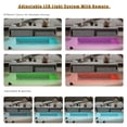 thumbnail image 6 of Modern LED Coffee Table with Storage - 16-Color Lighting, High Gloss Farmhouse Grey Rectangular Wooden Center Table for Living Room, Sliding Drawers, 6 of 11