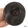 thumbnail image 1 of Peinado recogido tipo moño despeinado con cabello 100% natural, coleta, coletero, moño rizado natural, postizo con goma elástica para mujer., 1 of 1
