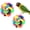 Medium, variant on ABCISI 2 Pieces Parrot Colorful Bell Ball, Chewing Interactive Wiggle Ball, Rubber Ball for Bird Grinding Teeth, Jingle Mynah Budgerigar Bell Sound Pet Toys (Large)