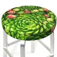 thumbnail image 3 of Susaid Cactus And Succulents Print Elastic Bar Stool Cover Personalized Washable Stool Cover for Barbershop Home Bar Kitchen-13 inch, 3 of 7